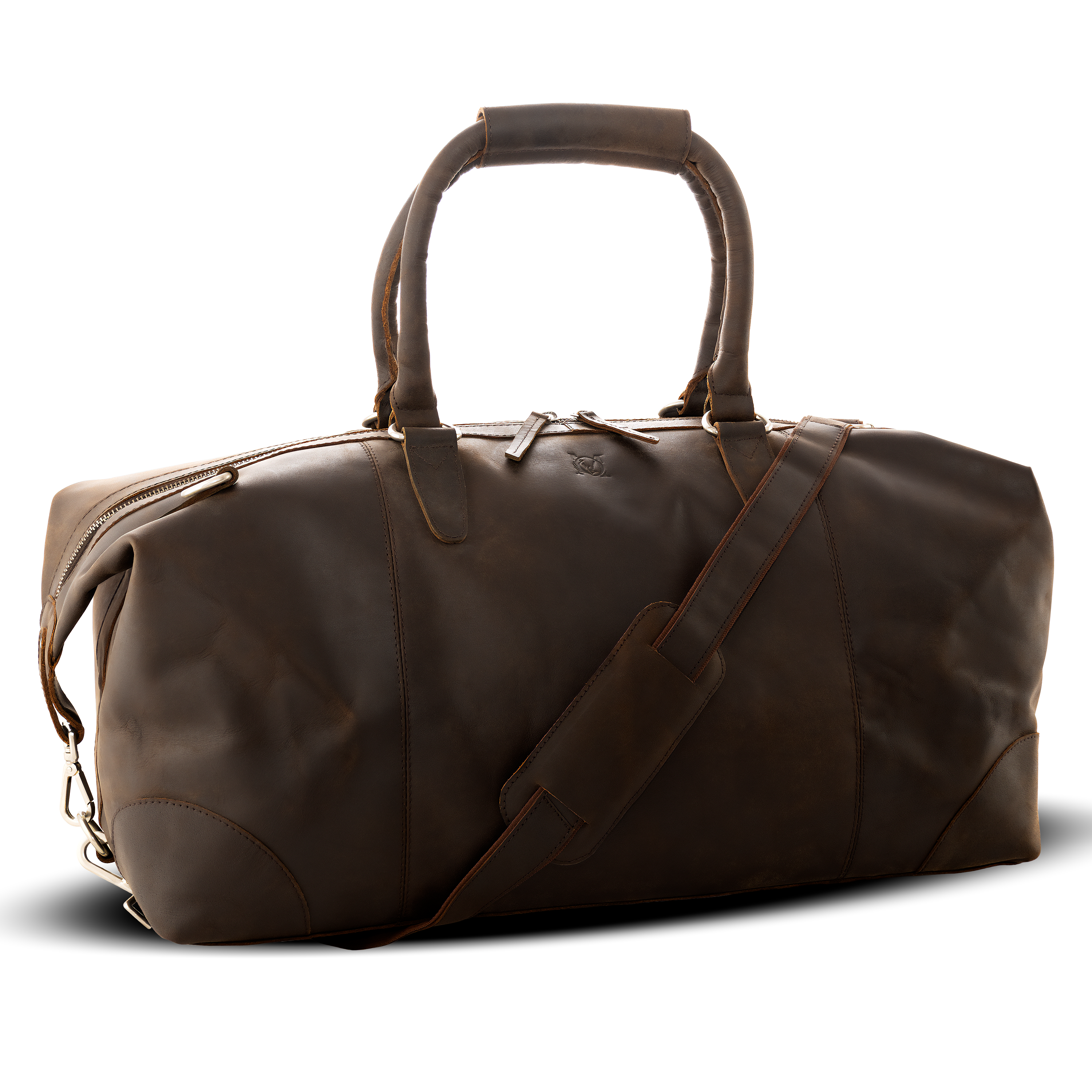 Leather Weekender Travel Bag - Brown