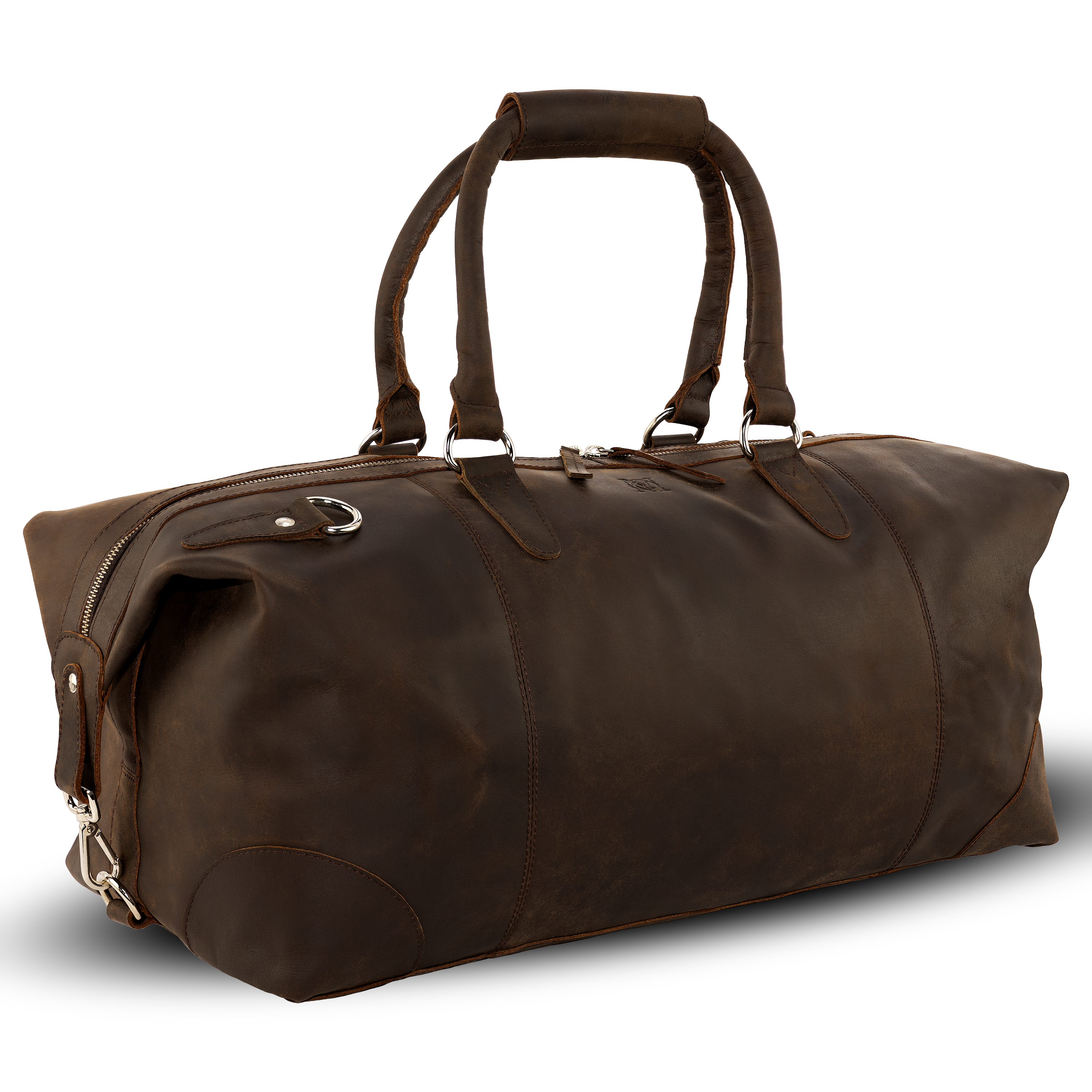 Leather Weekender Travel Bag - Brown