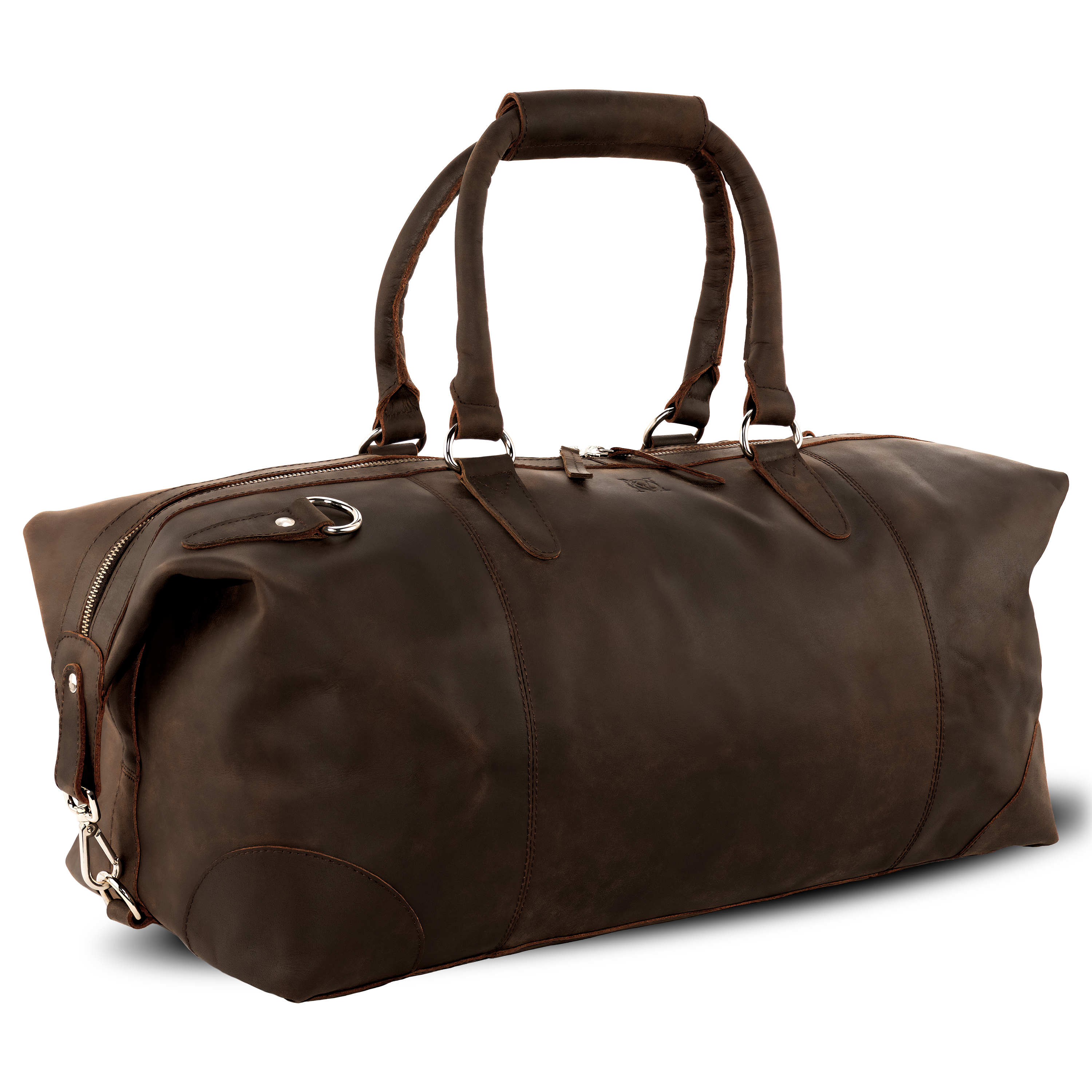 Leather Weekender Travel Bag - Brown