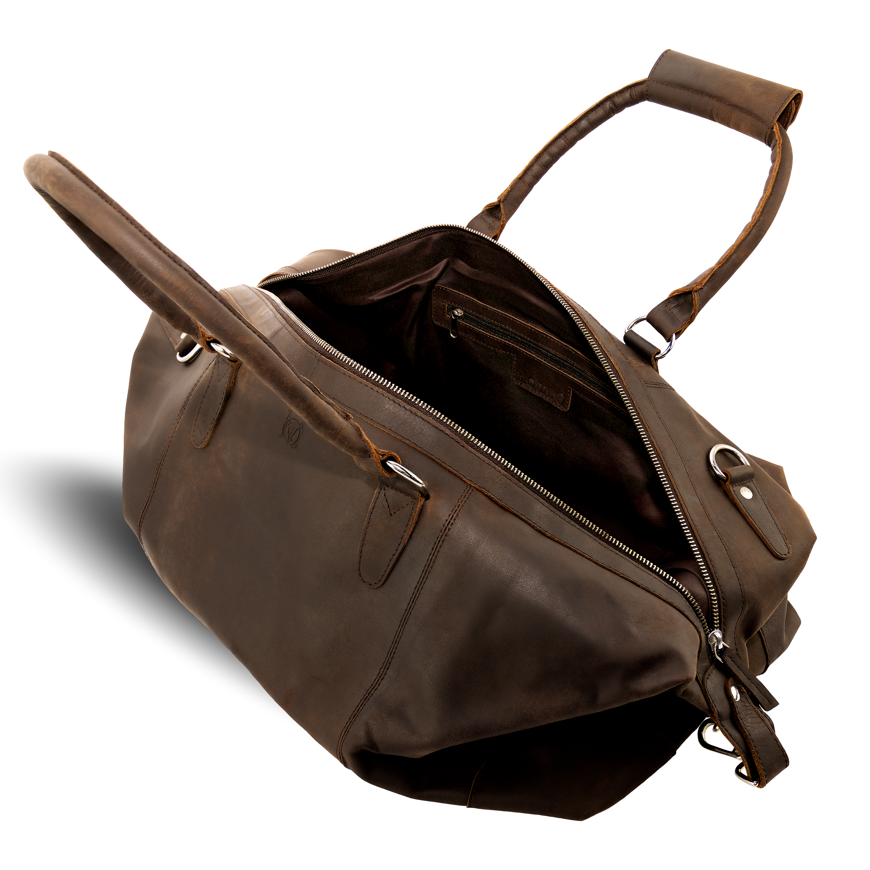 Leather Weekender Travel Bag - Brown