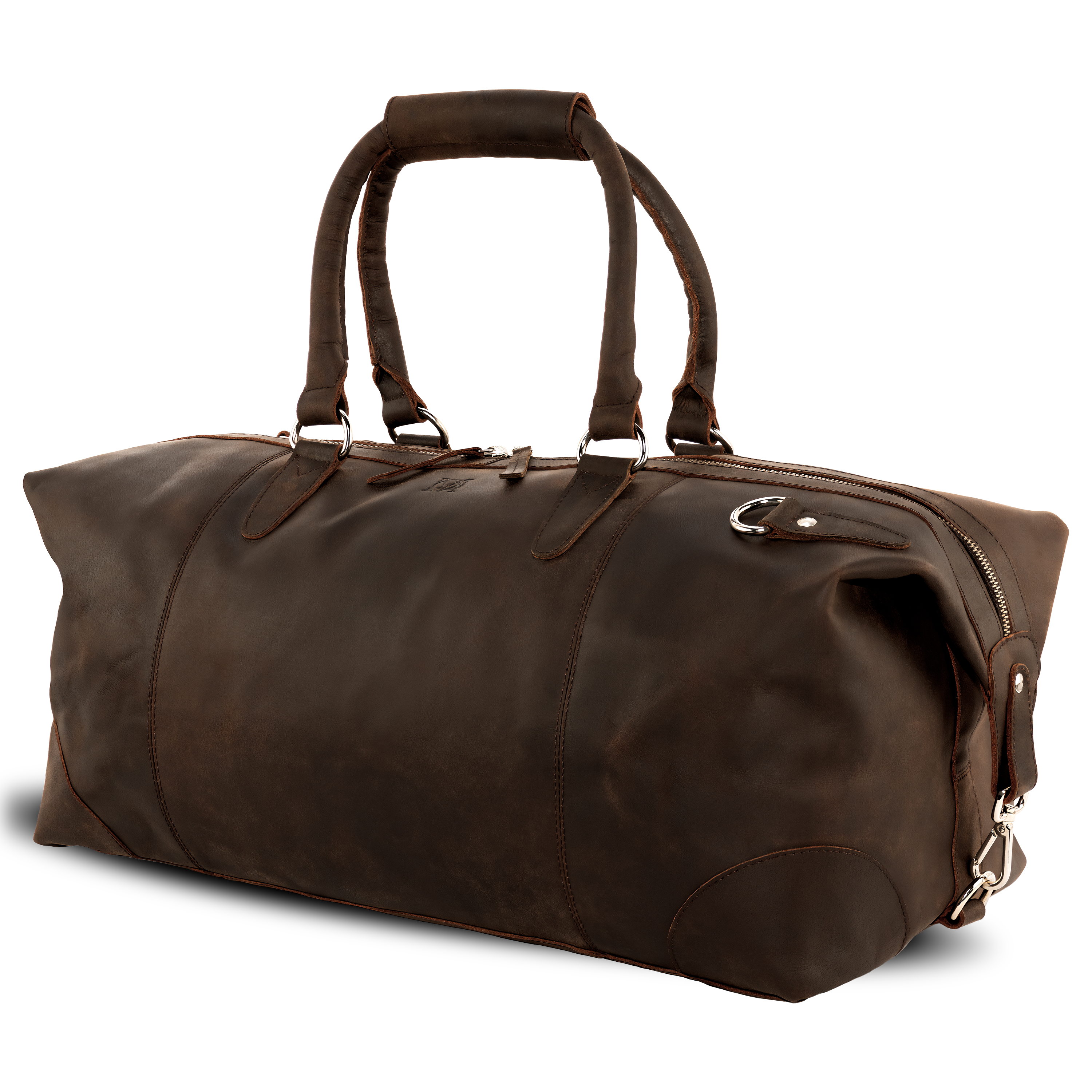 Leather Weekender Travel Bag - Brown